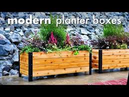 Stained wood diy planter boxes. Diy Modern Raised Planter Box How To Build Woodworking 11 Steps With Pictures Instructables
