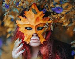 Leather Oak Leaf Mask