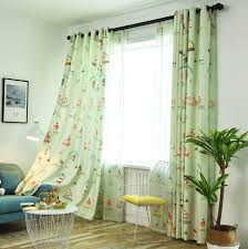 Cute Children Light Green Cupcake Alphabet Toddler Nursery Curtains