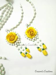 Simple Haldi Flower Ornament Flower Jewellery For Haldi Polymer Clay Flower Jewelry Fresh Flower Jewelry