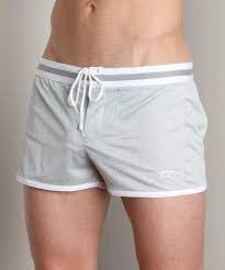 Lasc Junior Varsity Mesh Swim Trunks Silver Swim Trunks Mens Swimwear Trunks