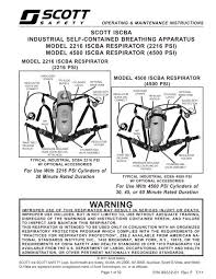 I want to get the parts and put it together myself to save money. Iscba Scba User Manual Scott Safety