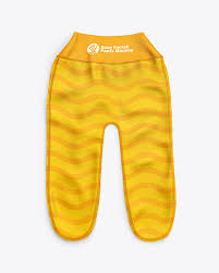 Download Footed Baby Pants Mockup In Apparel Mockups On Yellow Images Object Mockups