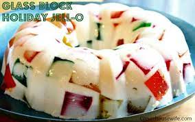 Glass Block Holiday Jell O Clever Housewife Jello Mold Recipes Jello Recipes Jello Desserts