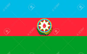 En el centro de la franja roja se colocan una media luna blanca y una estrella de ocho puntas. Bandera De Azerbaiyan Oficialmente La Republica De Azerbaiyan Es Un Pais De La Region De Transcaucasia Situado En El Cruce De Sudoeste De Asia Y Europa Del Sudeste Fotos Retratos Imagenes Y