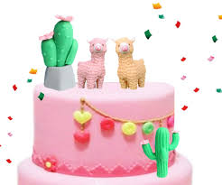 These contain sweets, candies, or toys for kids. Amazon Com 4 Pcs Jevenis Llama And Cactus Cake Decoration Llama Birthday Cake Topper Cactus Cake Decoration For Mexican Fiesta Theme Party Baby Shower Birthday Party Toys Games