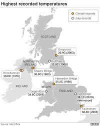 Uk Weather The Uks Record Breaking Heat In Maps And Charts