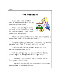 Reading is a very important part of learning a language. The Pet Store Reading Comprehension Kidspressmagazine Com Reading Comprehension Reading Comprehension Worksheets Reading Comprehension Grade 1