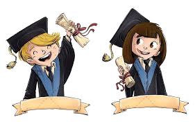 Niños graduados con diploma y orla - Dibustock, Ilustraciones ...