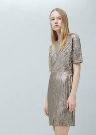 Metallic Dress Women Mango United Kingdom Womens Dresses Metallic Dress Fancy Dresses