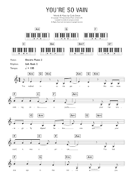 They'd be your partner, and. You Re So Vain Sheet Music Carly Simon Piano Chords Lyrics