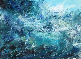 This high quality cotton paper makes it hard to tell the Ocean Painting Abstract Painting Inspired