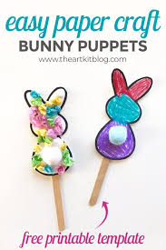 Article by simple mom project. Cute Bunny Paper Craft With Free Printable Template The Art Kit