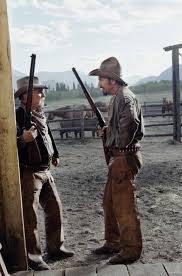 OPEN RANGE - Robert Duvall & Kevin Costner on location in Canada - Directed  by Kevin Costner - Warner Bros.