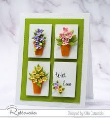 Trim the sealed wax paper holding the pressed flowers to the desired trim length and shape. How To Make Small Paper Flowers For Cards Kittie Kraft