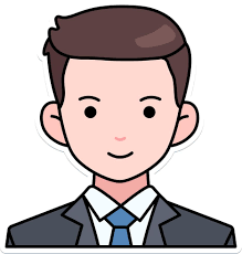 Gentleman Business big man boy avatar User person mustache Colored Outline  Sticker Retro Style 19495006 Vector Art at Vecteezy