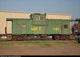 Mkt 141 Missouri Kansas Texas Railroad Katy Caboose At Denison Texas By Mike Bates Caboose Railroad Photos Old Trains