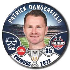Patrick Dangerfield Geelong Cats Player 2022 Metal Badge 58mm (tracking)