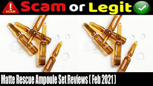 Indicated mind for dehydrated or dehydrated skin. Matte Rescue Ampoule Set Reviews Feb 2021 Check Its Worth Must Watch Scam Adviser Reports Youtube