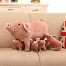 Kawaii Simulated Sow Piggy Doll Plush Toys Soft Stuffed Animal Doll Hold Pillow For Girls Gift Children Birthday Brinquedos Gift Animal Dolls Pig Plush Soft Stuffed Animals