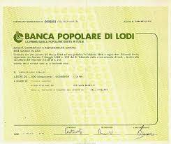 Banca popolare di sondrio search chiudi. Banca Popolare Di Lodi Titolo Finanziario Storico Scripomuseum