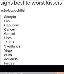 They will be wonderfully affectionate, using their hands to caress you all over your body while kissing you deeply. Pin On Most To Least Zodiac Signs