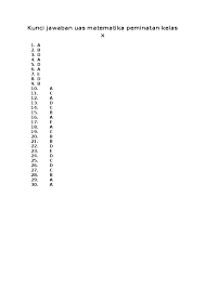 Sedikit info, untuk kurikulum 2013, matematika masih berdiri sendiri. Doc Kunci Jawaban Uas Matematika Peminatan Kelas X Gita Setiawan Academia Edu