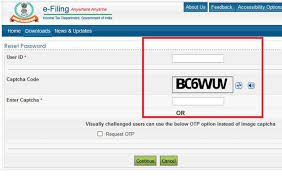 Income Tax Password Reset Itr Filing How To Reset
