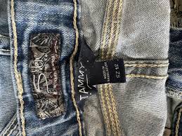 AW1 Silver Jeans Tammy Straight Leg Distressed Adjustable Waist Girls Size  12