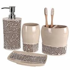 Charming and functional at once, anthropologie's collection of bathroom décor elevates master baths and powder rooms alike. Amazon Com Creative Scents Broccostella Bath Ensemble 4 Piece Bathroom Accessories Set Broccos Bath Accessories Set Bathroom Accessory Set Bath Accessories