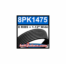 8pk1475 Automotive Serpentine Belt 1475mm X 8 Ribs