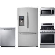 Samsung 4 Piece Kitchen Appliance Package With Gas Range With True Convection Oven S Kitchen Appliances Kitchen Appliance Packages Samsung Kitchen Appliances