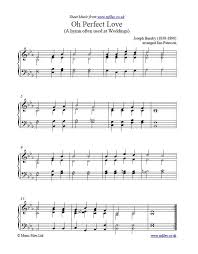 Oh Perfect Love Is A Hymn Tune Often Sung At Weddings Because It Talks About A Deep Long Lasting Love You Can Downl Sheet Music Wedding Music Playlist Hymn