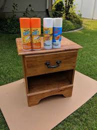bedside table makeover with plasti dip