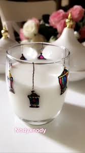 رمضان رسم تلوين الزجاج Glass Of Milk Qoutes Glass