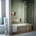 Half glass tub enclosure