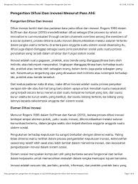 Inovasi harus bermanfaat bagi inovator atau orang lain. Pengertian Difusi Dan Inovasi Menurut Para Ahli Pengertian Pengertian Dan Info