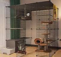 Cat Enclosure Indoor Cat Cage With Litter Box - 27.9x14.4x29.5 Inch Kitty  Playpen Kennel, No Tools Assembly Stress-free Cat Enclosure