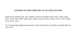 Missed the 2020 national spelling bee? A Little Variety The New York Times