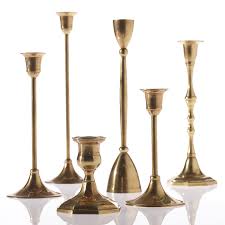 See more ideas about wedding table, wedding decorations, wedding centerpieces. Vintage Brass Candlestick Holders Pollen And Pastry