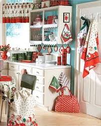 red and teal, red kitchen
