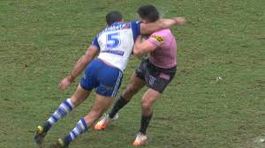 Who's going to win this king of the hill battle? Nrl 2021 Dallin Watene Zelezniak High Tackle Nathan Cleary On Report Bulldogs Vs Penrith Panthers
