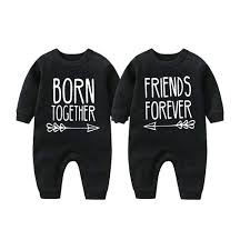Culbutomind Born Together Friends Forever Cute Twins Baby Bodysuit New Born Twins Gift Clothes Buy Online In India At Desertcart