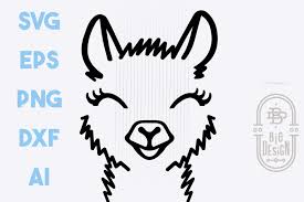 In this video i show how to design and save and svg file for free in silhouette studio even if you do not have business edition. Cute Llama Face Svg Lama Head Svg Llama Illustration Svg 438150 Svgs Design Bundles In 2020 Svg Llama Face Cute Llama