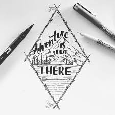Art Nature Drawing Black And White Adventure Is Out There Geometric Tattoo Design Insta Echofxx Adventure Landscape Drawing Ar Adventure Tattoo Geometric Tattoo Design Geometric Nature