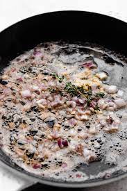 You'll then sauté minced shallots, crushed garlic, and a fresh sprig of thyme in the rendered fat until glossy and brown, then deglaze the pan with white wine or chicken broth and lemon juice, being sure. Lamb Chops With Shallot Thyme Pan Sauce And Garlic Smashed Potatoes Blue Bowl