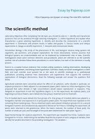 It uses apa style for all aspects except the cover sheet (this page; The Scientific Method Essay Example