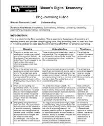 20 Great Rubrics For Integrating Blooms Digital Taxonomy In