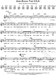 Lee Greenwood God Bless The U S A Sheet Music Leadsheet In D Major Transposable Download Print Sku Mn0082045 From the lakes of minnesota to the hills of tennessee.