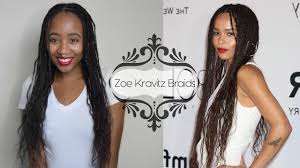 Braiding your hair can be the perfect solution if you want to change up your hairstyle. Easy Light Weight Individual Braids Zoe Kravitz Style Using Wefted Human Hair Youtube